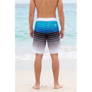 Life Style Butiken Ανδρικό Ριγέ Μαγιό BOARDSHORT μήκους 57 cm LS1486 BLUE Ανδρικά