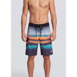 Life Style Butiken Ανδρικό Εμπριμέ Μαγιό BOARDSHORT μήκους 55 cm LS1524133 BLACK Ανδρικά