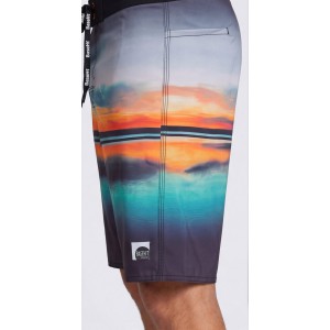 Life Style Butiken Ανδρικό Εμπριμέ Μαγιό BOARDSHORT μήκους 55 cm LS1524133 BLACK Ανδρικά