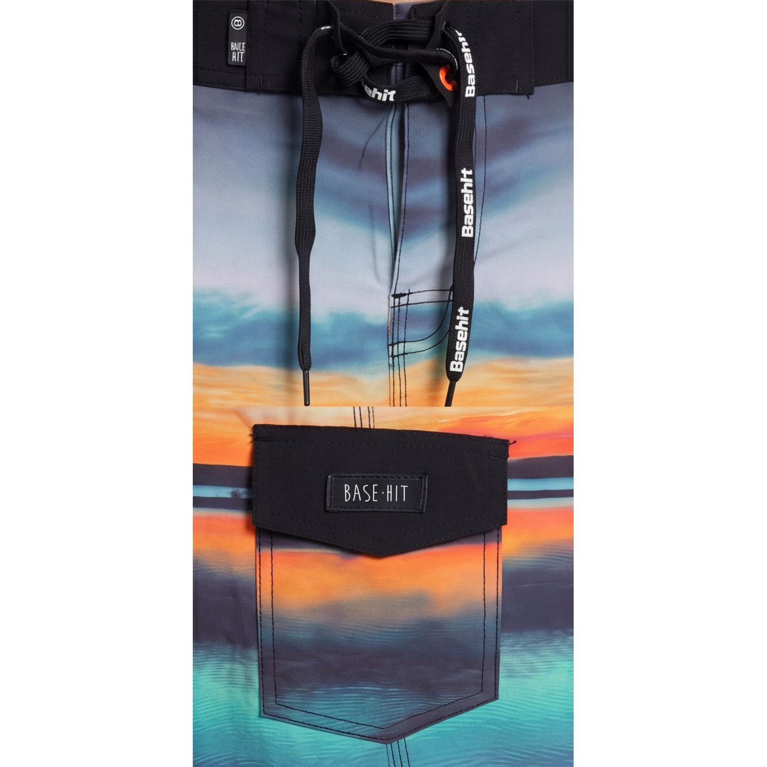 Life Style Butiken Ανδρικό Εμπριμέ Μαγιό BOARDSHORT μήκους 55 cm LS1524133 BLACK Ανδρικά