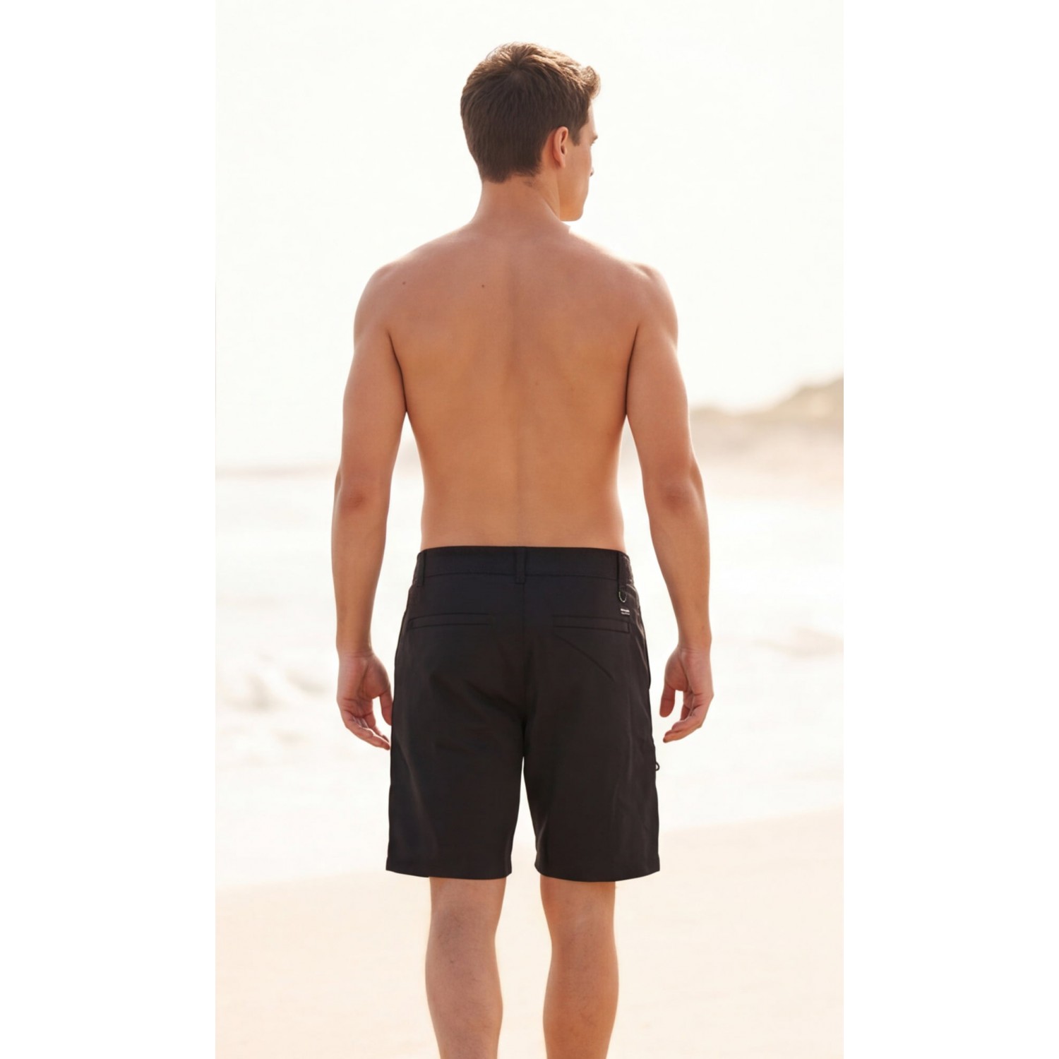 Life Style Butiken Ανδρικό Μονόχρωμο Μαγιό μήκους 50 cm LS153125 BLACK Ανδρικά
