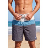 Life Style Butiken Ανδρικό Ριγέ Μαγιό μήκους 40 cm LS1131381 GREY 1