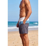 Life Style Butiken Ανδρικό Ριγέ Μαγιό μήκους 40 cm LS1131381 GREY 4