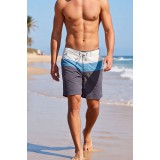 Life Style Butiken Ανδρικό Ριγέ Μαγιό μήκους 40 cm LS1131381 GREY 5
