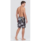 Life Style Butiken Ανδρικό Εμπριμέ Μαγιό BOARDSHORT μήκους 55 cm LS11486 BLACK 6