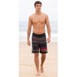 Life Style Butiken Ανδρικό Εμπριμέ Μαγιό BOARDSHORT μήκους 57 cm LS114866 BLACK 4