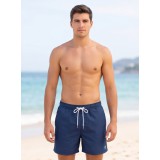 Life Style Butiken Ανδρικό Μονόχρωμο Μαγιό μήκους 40 cm LS11684 NAVY 3