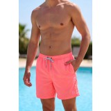 Life Style Butiken Ανδρικό Μονόχρωμο Μαγιό μήκους 40 cm LS11684 PINK 4