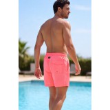 Life Style Butiken Ανδρικό Μονόχρωμο Μαγιό μήκους 40 cm LS11684 PINK 5