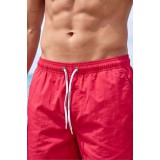 Life Style Butiken Ανδρικό Μονόχρωμο Μαγιό μήκους 40 cm LS11684 RED 3