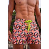 Life Style Butiken Ανδρικό Εμπριμέ Μαγιό μήκους 37 cm LS1214600 PINK 1