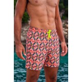 Life Style Butiken Ανδρικό Εμπριμέ Μαγιό μήκους 37 cm LS1214600 PINK 4