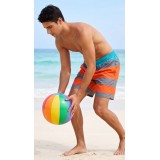 Life Style Butiken Ανδρικό Ριγέ Μαγιό 44cm LS1300030 ORANGE 4