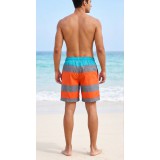 Life Style Butiken Ανδρικό Ριγέ Μαγιό 44cm LS1300030 ORANGE 5
