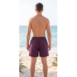 Life Style Butiken Ανδρικό Μονόχρωμο Μαγιό μήκους 42 cm LS1300031 BORDEAUX 6