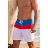 Life Style Butiken Ανδρικό Ριγέ Μαγιό μήκους 40 cm LS131383 WHITE 2