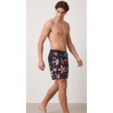 Life Style Butiken Ανδρικό Εμπριμέ Μαγιό μήκους 45cm LS152411 BLACK 5
