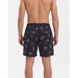 Life Style Butiken Ανδρικό Εμπριμέ Μαγιό μήκους 47 cm LS152412 BLACK 2