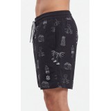 Life Style Butiken Ανδρικό Εμπριμέ Μαγιό μήκους 47 cm LS152412 BLACK 4