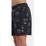 Life Style Butiken Ανδρικό Εμπριμέ Μαγιό μήκους 47 cm LS152412 BLACK 5