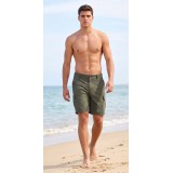Life Style Butiken Ανδρικό Μονόχρωμο Μαγιό μήκους 50 cm LS153125 CHAKI 6