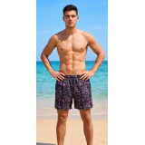 Life Style Butiken Ανδρικό Εμπριμέ Μαγιό μήκους 40 cm LS190231 BLACK 2