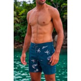 Life Style Butiken Ανδρικό Εμπριμέ Μαγιό BOARDSHORT μήκους 55 cm LS119152422 NAVY 1