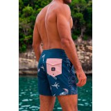 Life Style Butiken Ανδρικό Εμπριμέ Μαγιό BOARDSHORT μήκους 55 cm LS119152422 NAVY 2