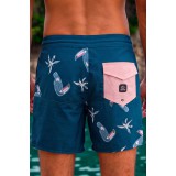 Life Style Butiken Ανδρικό Εμπριμέ Μαγιό BOARDSHORT μήκους 55 cm LS119152422 NAVY 4