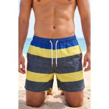 Life Style Butiken Ανδρικό Ριγέ Μαγιό 44cm LS1300030 YELLOW 1