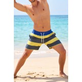 Life Style Butiken Ανδρικό Ριγέ Μαγιό 44cm LS1300030 YELLOW 3