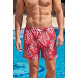 Life Style Butiken Ανδρικό Εμπριμέ Μαγιό μήκους 37 cm LS1300033 RED 1