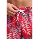 Life Style Butiken Ανδρικό Εμπριμέ Μαγιό μήκους 37 cm LS1300033 RED 3