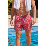 Life Style Butiken Ανδρικό Εμπριμέ Μαγιό μήκους 37 cm LS1300033 RED 4