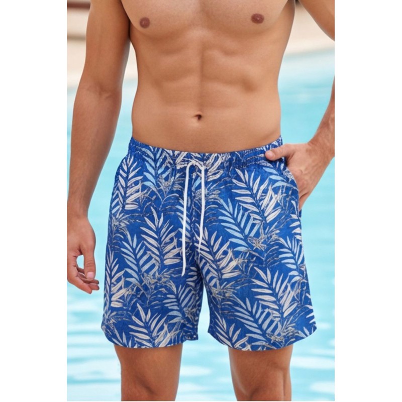 Life Style Butiken Ανδρικό Εμπριμέ Μαγιό μήκους 37 cm LS1300033 ROYAL Ανδρικά