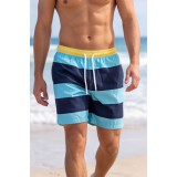 Life Style Butiken Ανδρικό Ριγέ Μαγιό 44cm LS1300030 CIEL 1