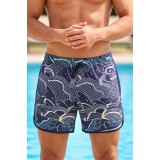 Life Style Butiken Ανδρικό Εμπριμέ Μαγιό μήκους 40 cm LS1551010 NAVY 1