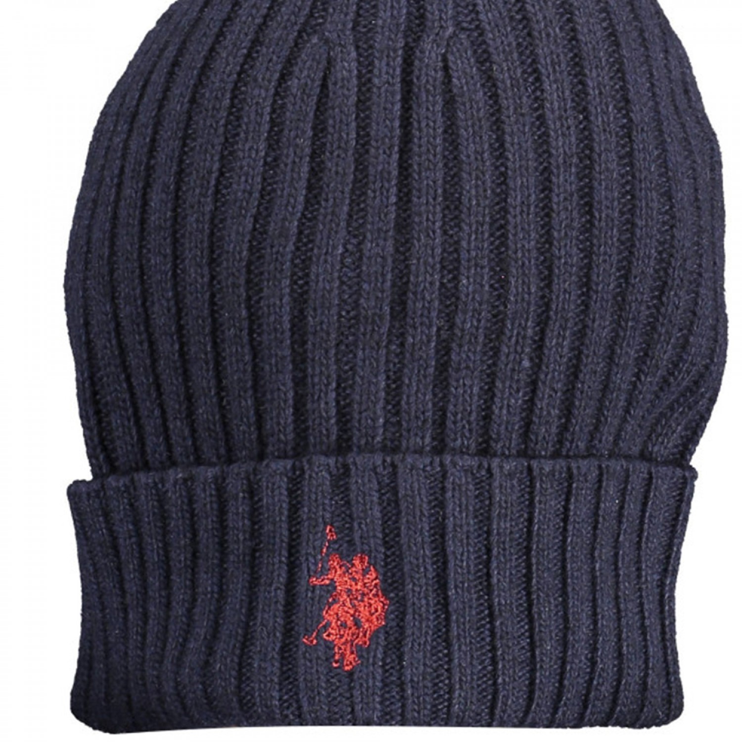 U.S. POLO Ανδρικό Πλεκτό Σκούφος 64245-52321_BLU_179 Navy