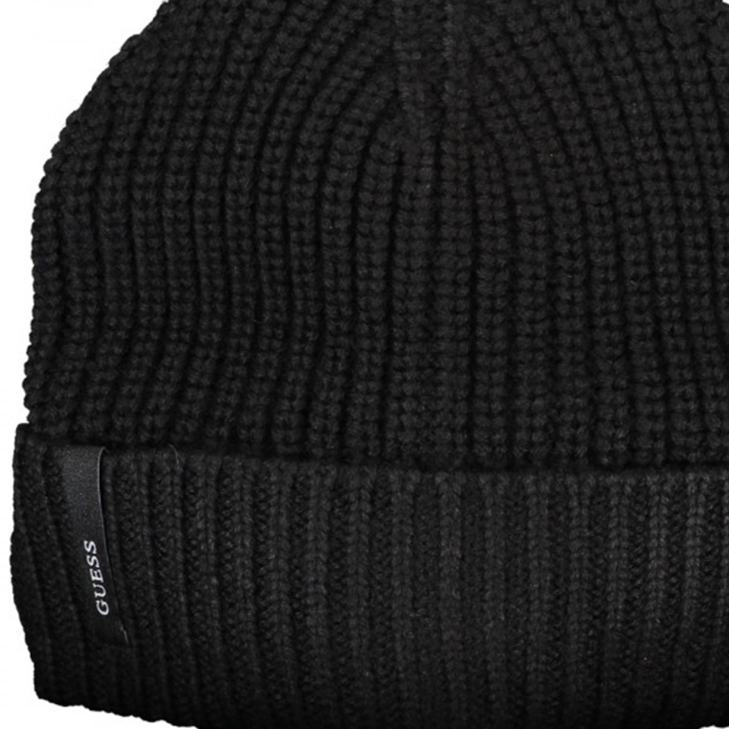 GUESS JEANS Ανδρικό Πλεκτό Σκούφος AM5025POL01_NEBLA Black