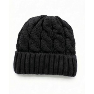 Life Style Butiken Ανδρικός Πλεκτός Σκούφος με πλεξούδα LS116505 Black