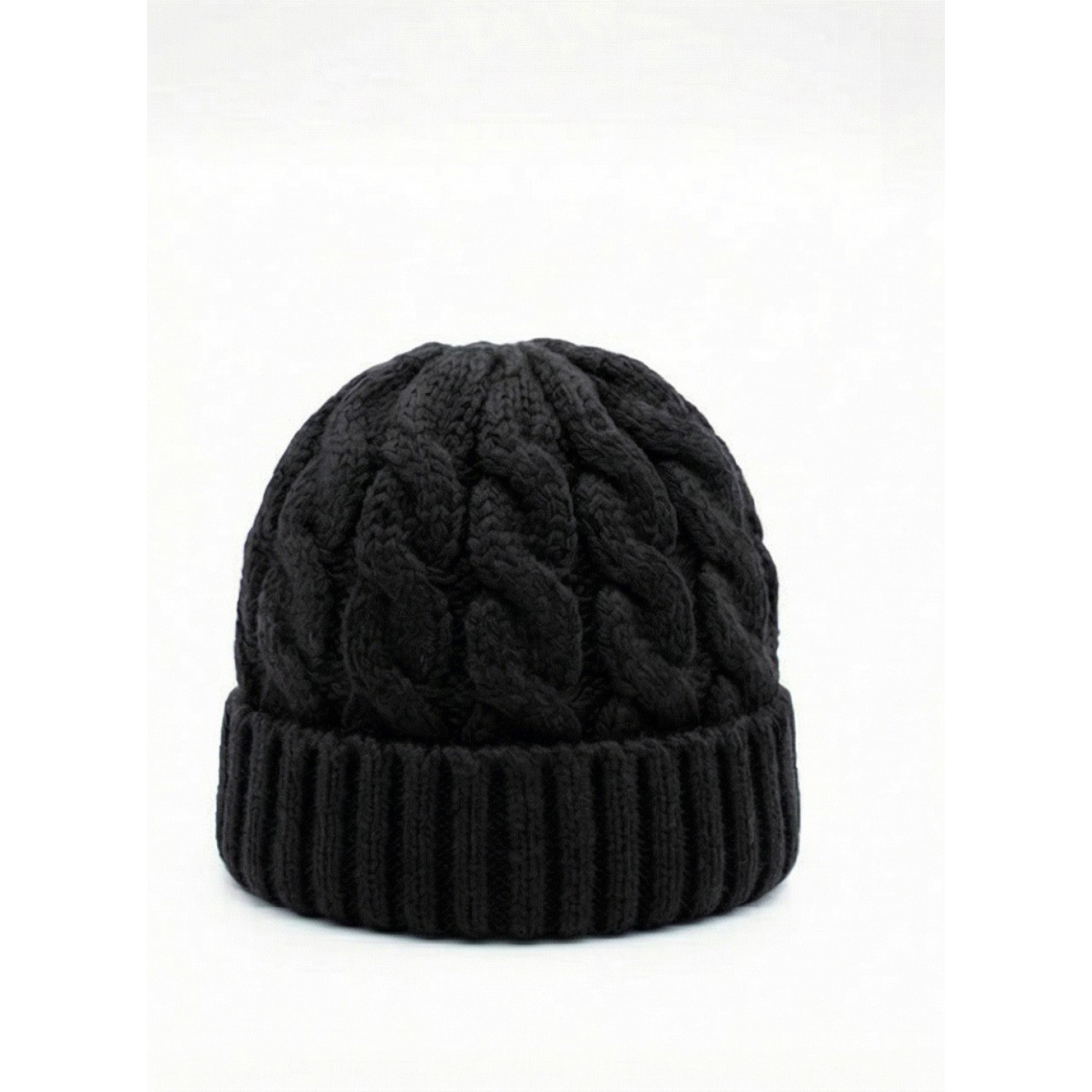 Life Style Butiken Ανδρικός Πλεκτός Σκούφος με πλεξούδα LS116505 Black