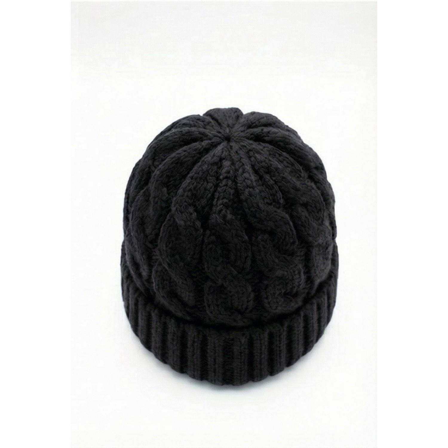 Life Style Butiken Ανδρικός Πλεκτός Σκούφος με πλεξούδα LS116505 Black