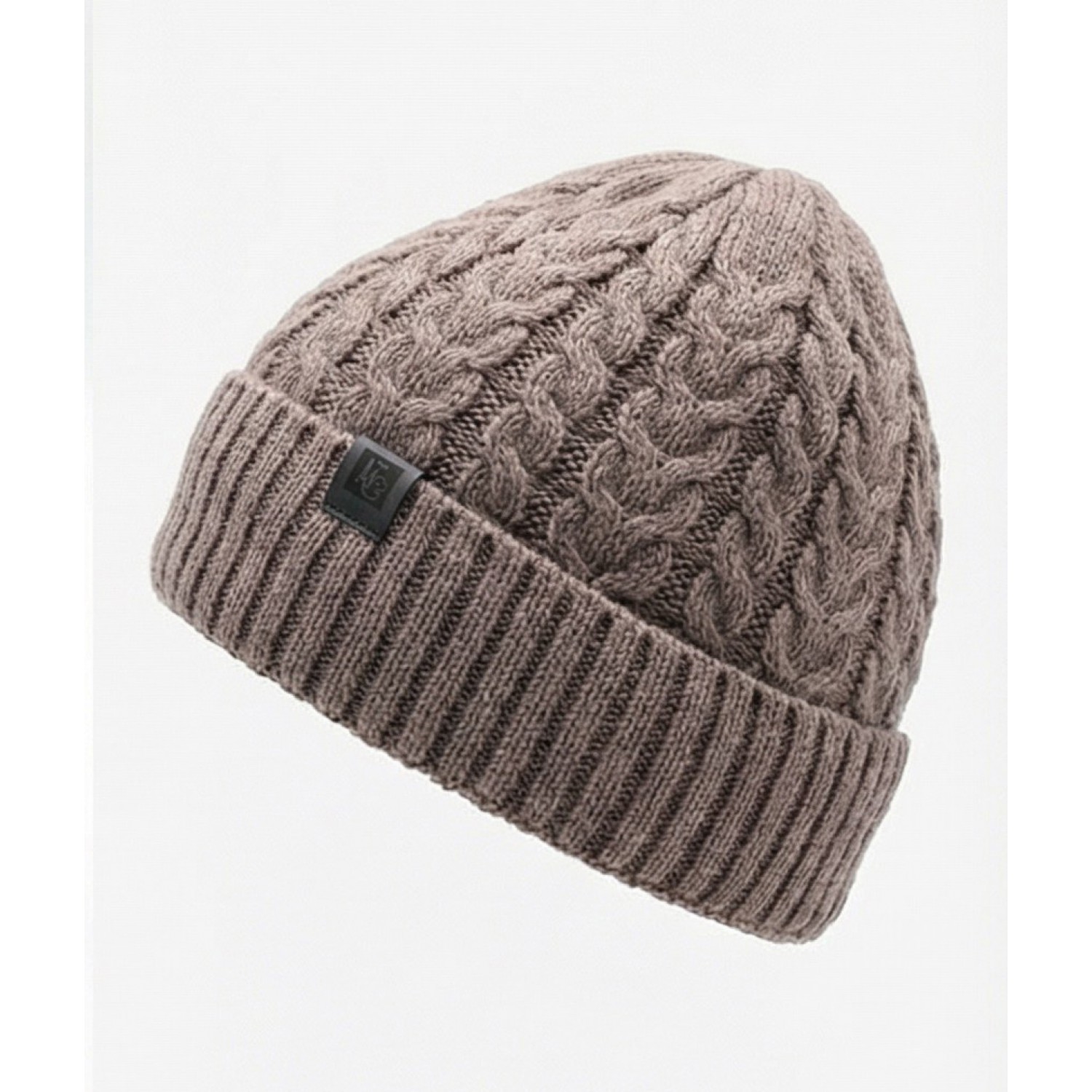 Life Style Butiken Ανδρικός Πλεκτός Σκούφος με πλεξούδα LS116551 Καφέ