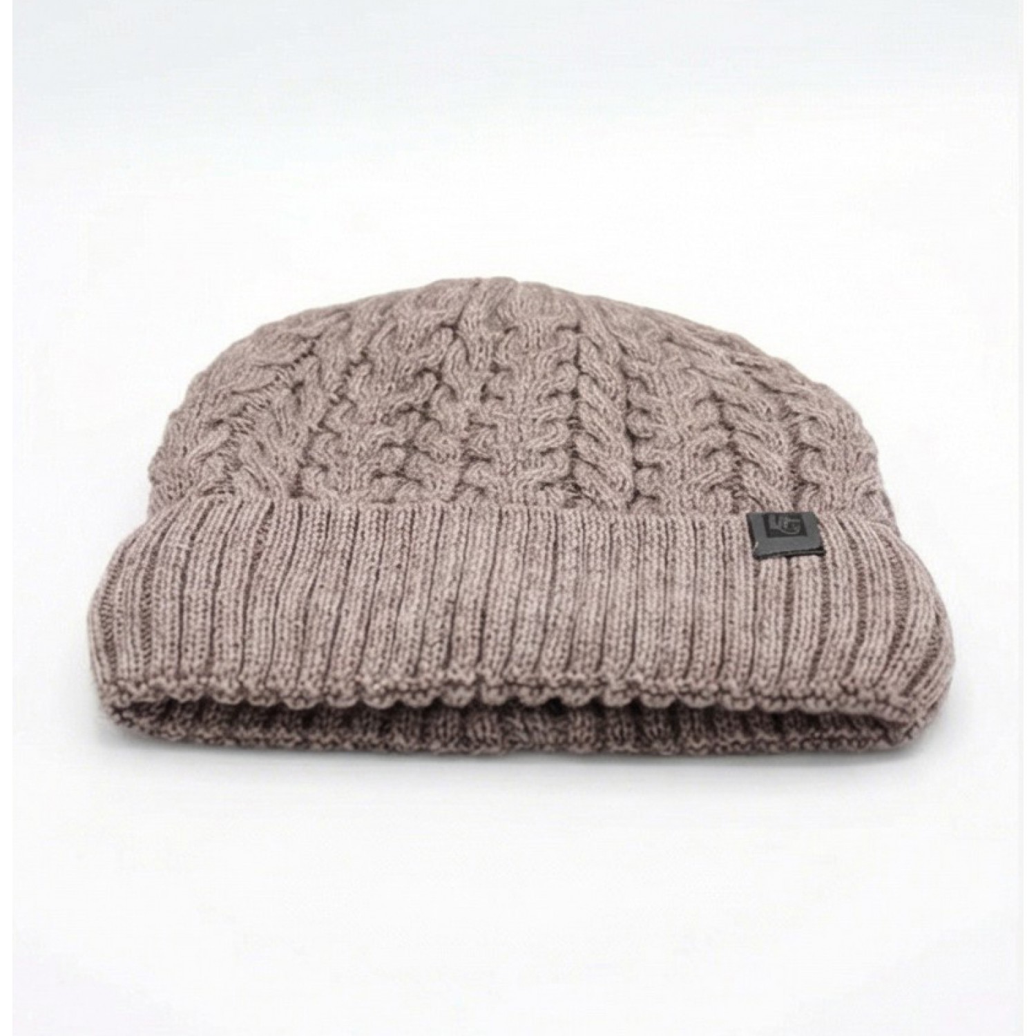 Life Style Butiken Ανδρικός Πλεκτός Σκούφος με πλεξούδα LS116551 Καφέ