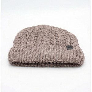 Life Style Butiken Ανδρικός Πλεκτός Σκούφος με πλεξούδα LS116551 Καφέ