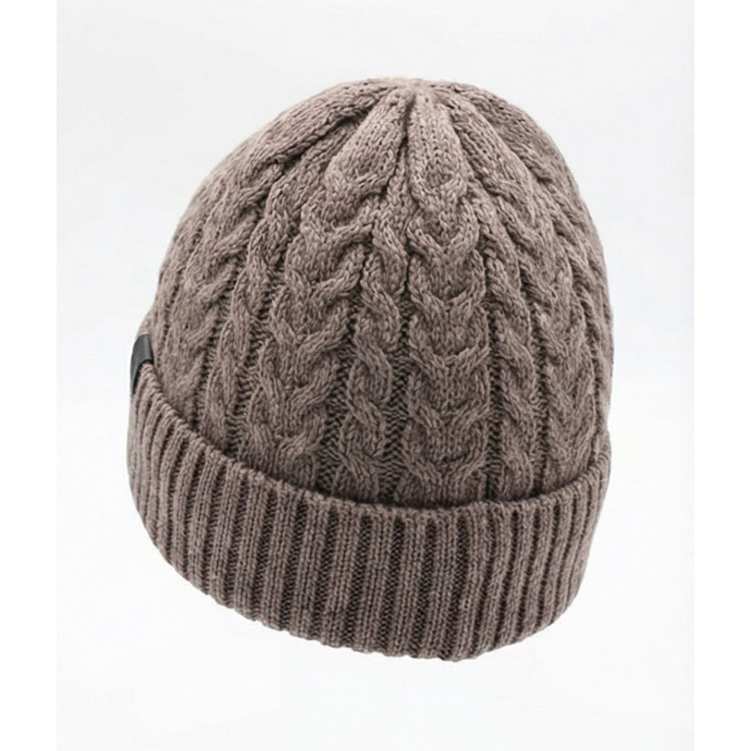 Life Style Butiken Ανδρικός Πλεκτός Σκούφος με πλεξούδα LS116551 Καφέ