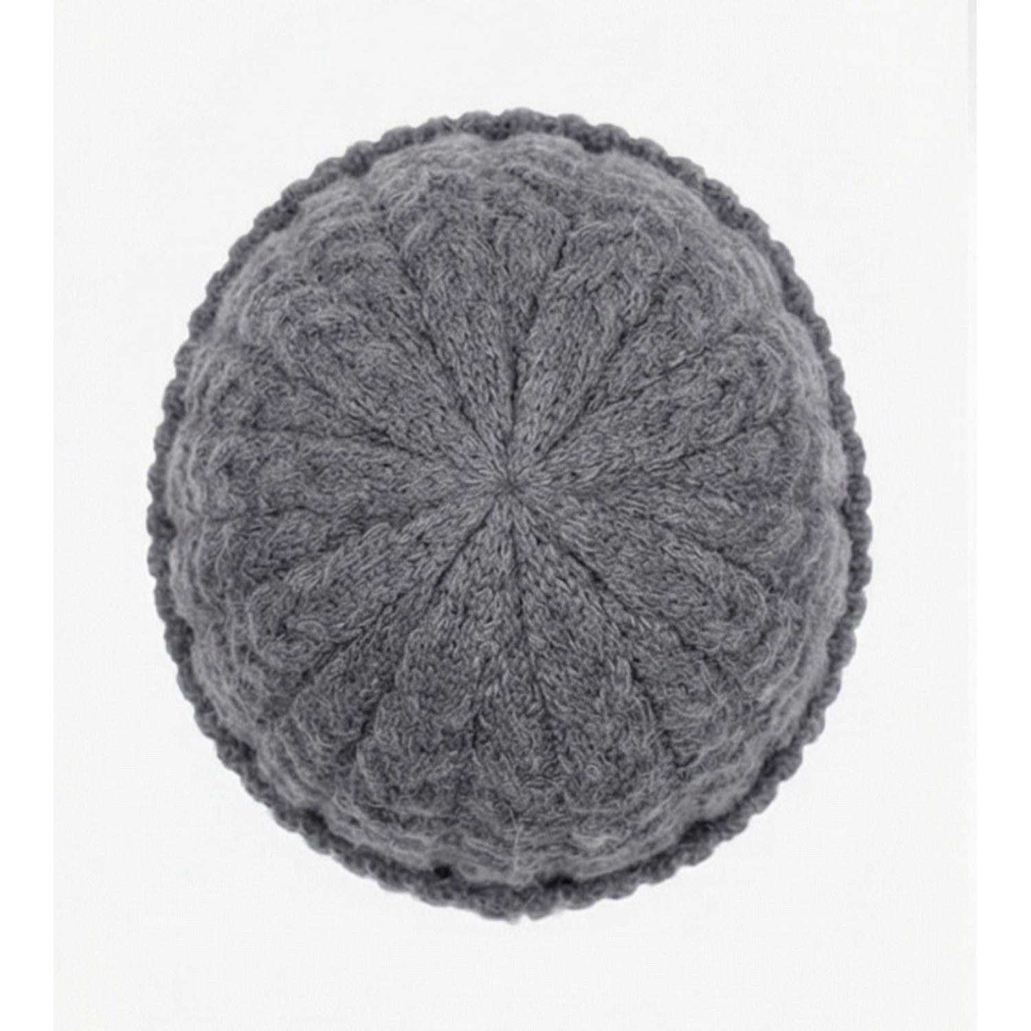 Life Style Butiken Ανδρικός Πλεκτός Σκούφος με πλεξούδα LS116551 Γκρι