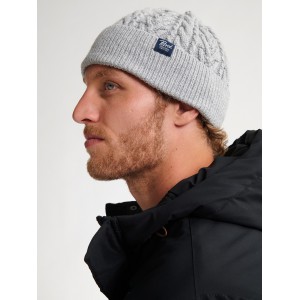 Life Style Butiken Ανδρικό Πλεκτό Σκούφος με πλεξούδα LS1M-3050-CAP821 Γκρι