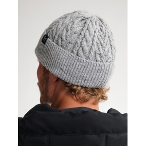 Life Style Butiken Ανδρικό Πλεκτό Σκούφος με πλεξούδα LS1M-3050-CAP821 Γκρι