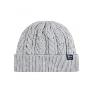 Life Style Butiken Ανδρικό Πλεκτό Σκούφος με πλεξούδα LS1M-3050-CAP821 Γκρι